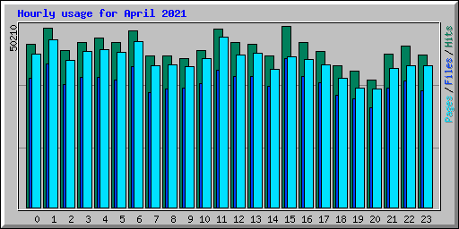 Hourly usage for April 2021